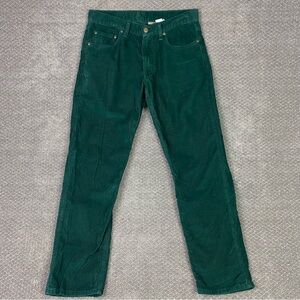 Bills Khakis Corduroy Pants Men's 32 x 30 Green Chino Cotton Khaki